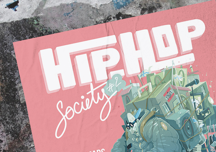 Hip-Hop Society typo poster