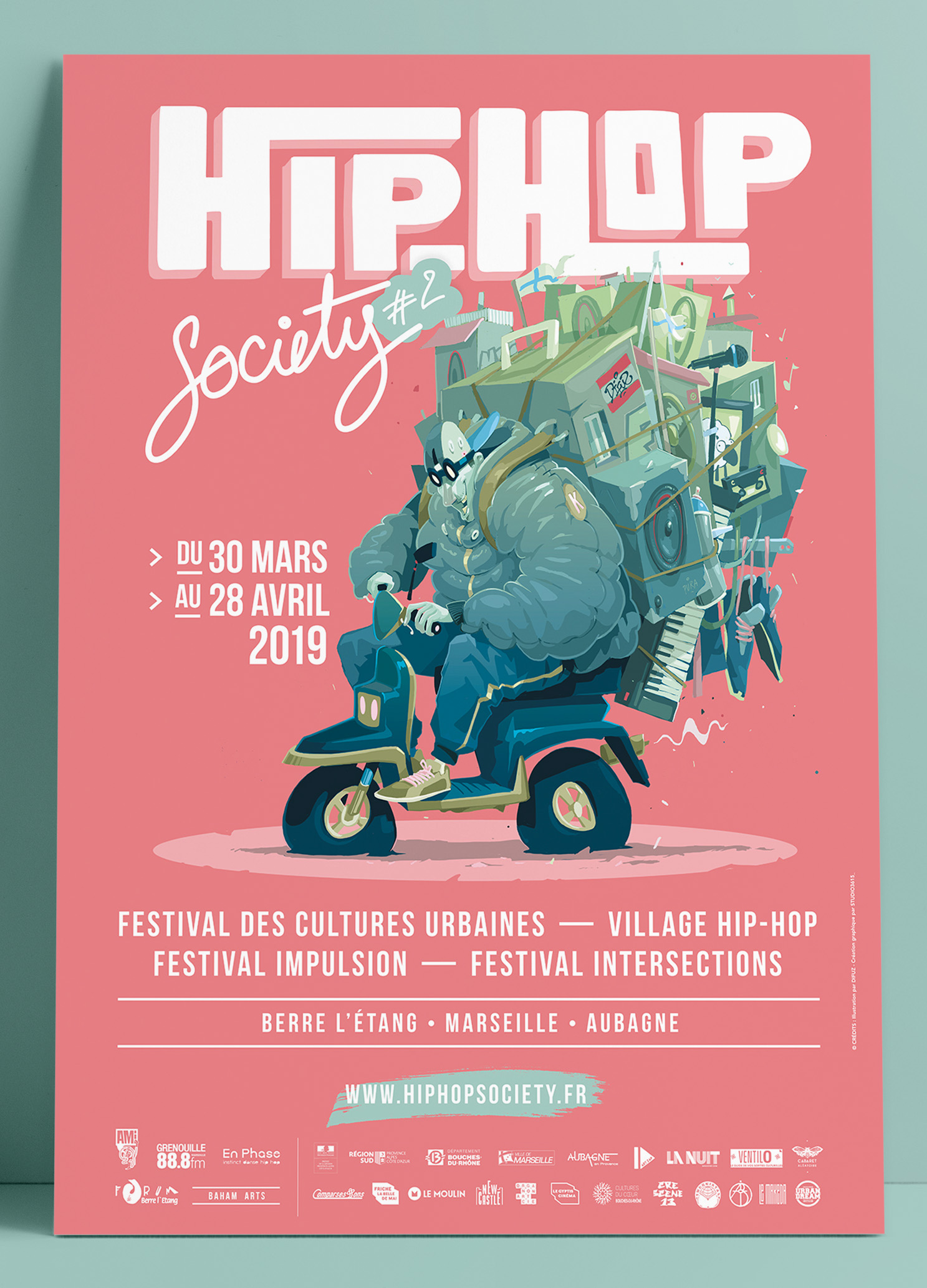 Hip-Hop Society festival poster