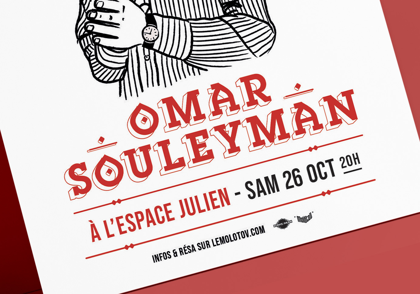 Oriental typographic work for Omar Souleyman poster