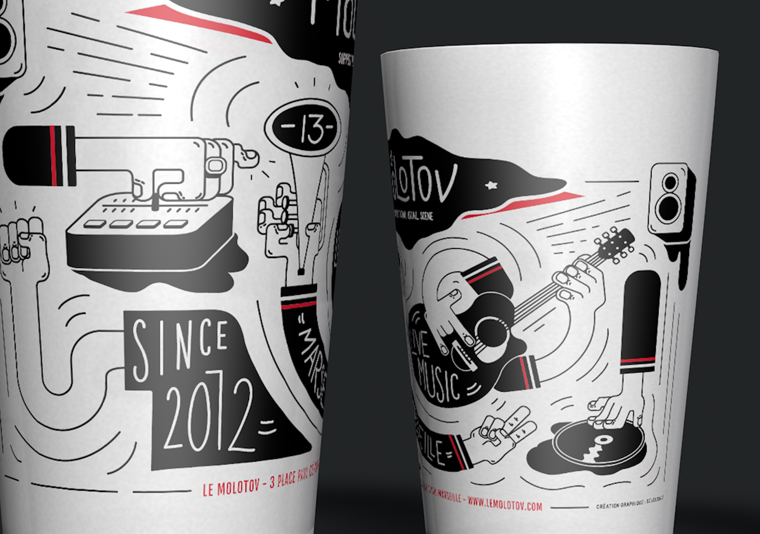 Molotov illustration reusable cup design