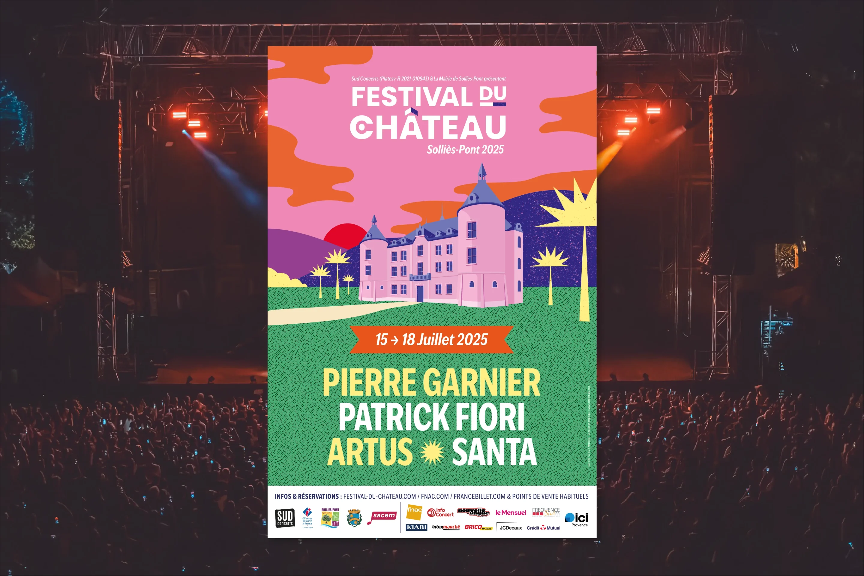 Illustrated poster for Omar Souleyman concert