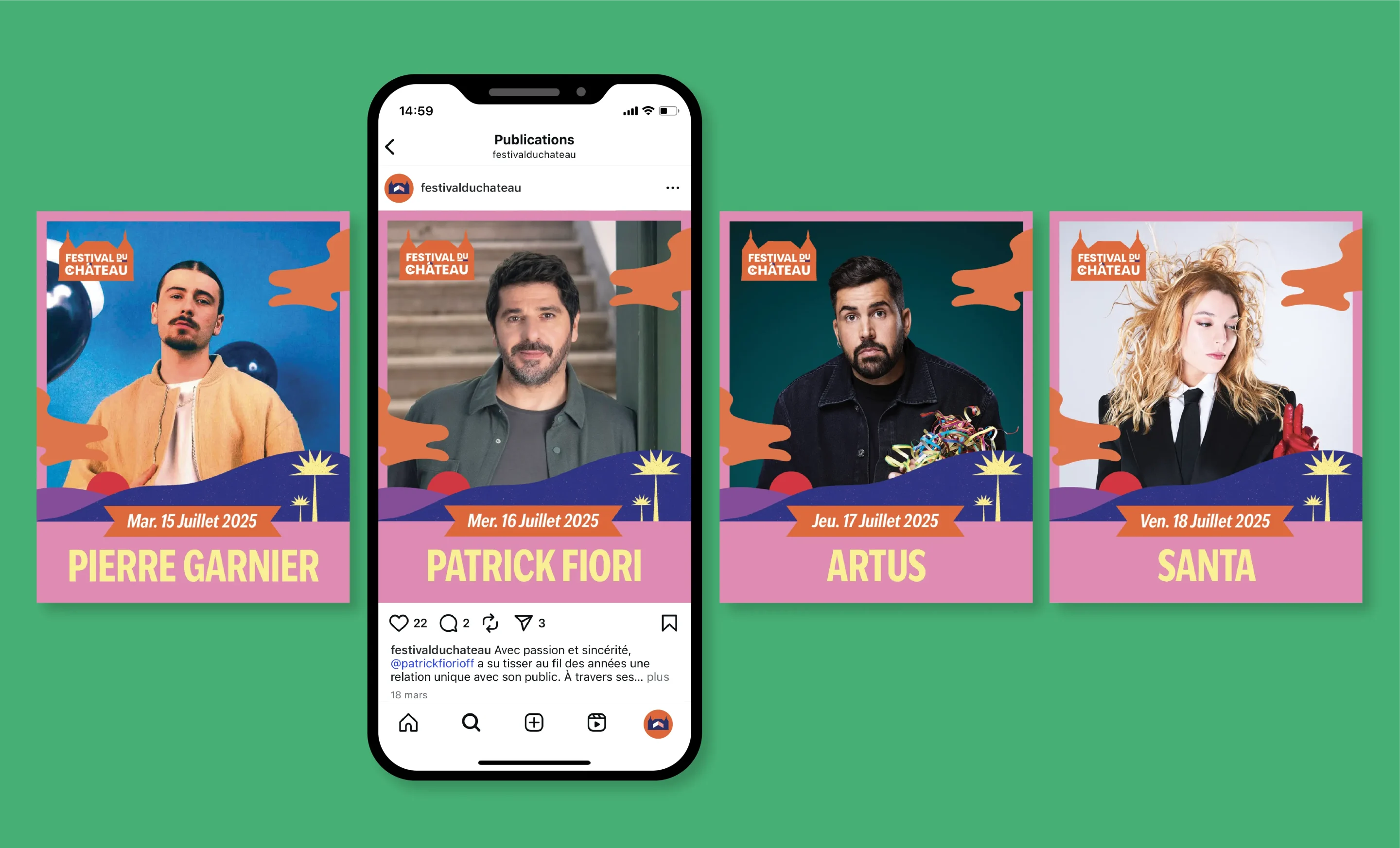 Illustrated poster for Omar Souleyman concert