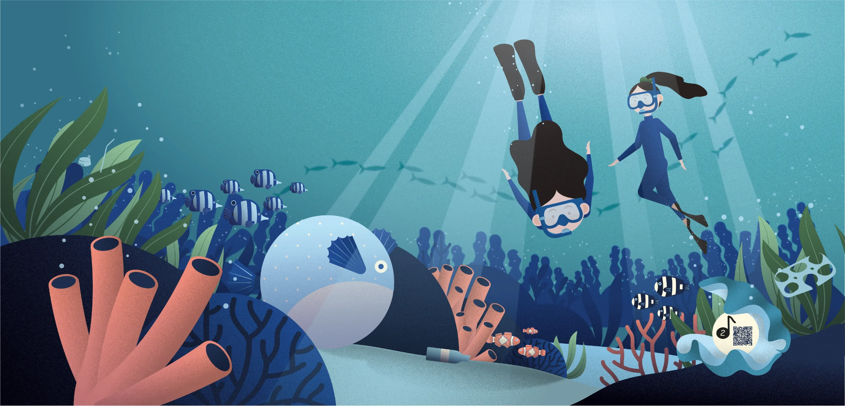 voyage-au-dela-des-mers-livre-musical-jeunesse-ecologie-victoria-hally-illustration Illustrated poster for Omar Souleyman concert