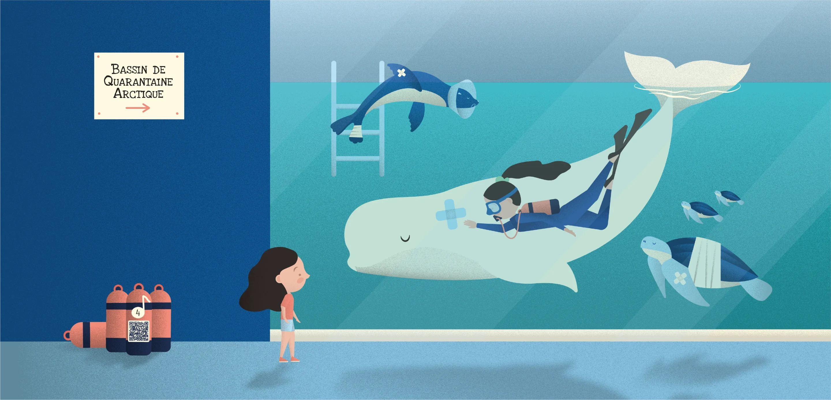 voyage-au-dela-des-mers-livre-musical-jeunesse-ecologie-victoria-hally-illustration-design-logo Illustrated poster for Omar Souleyman concert