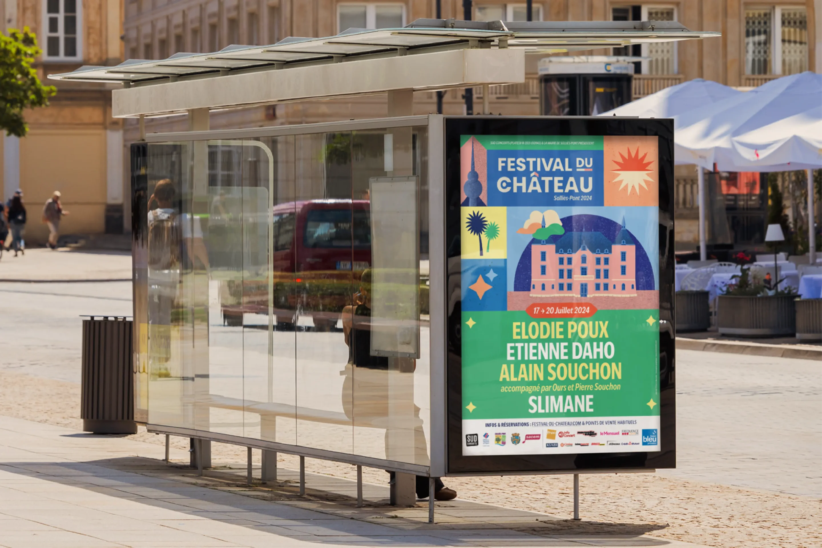 Illustrated poster for Omar Souleyman concert