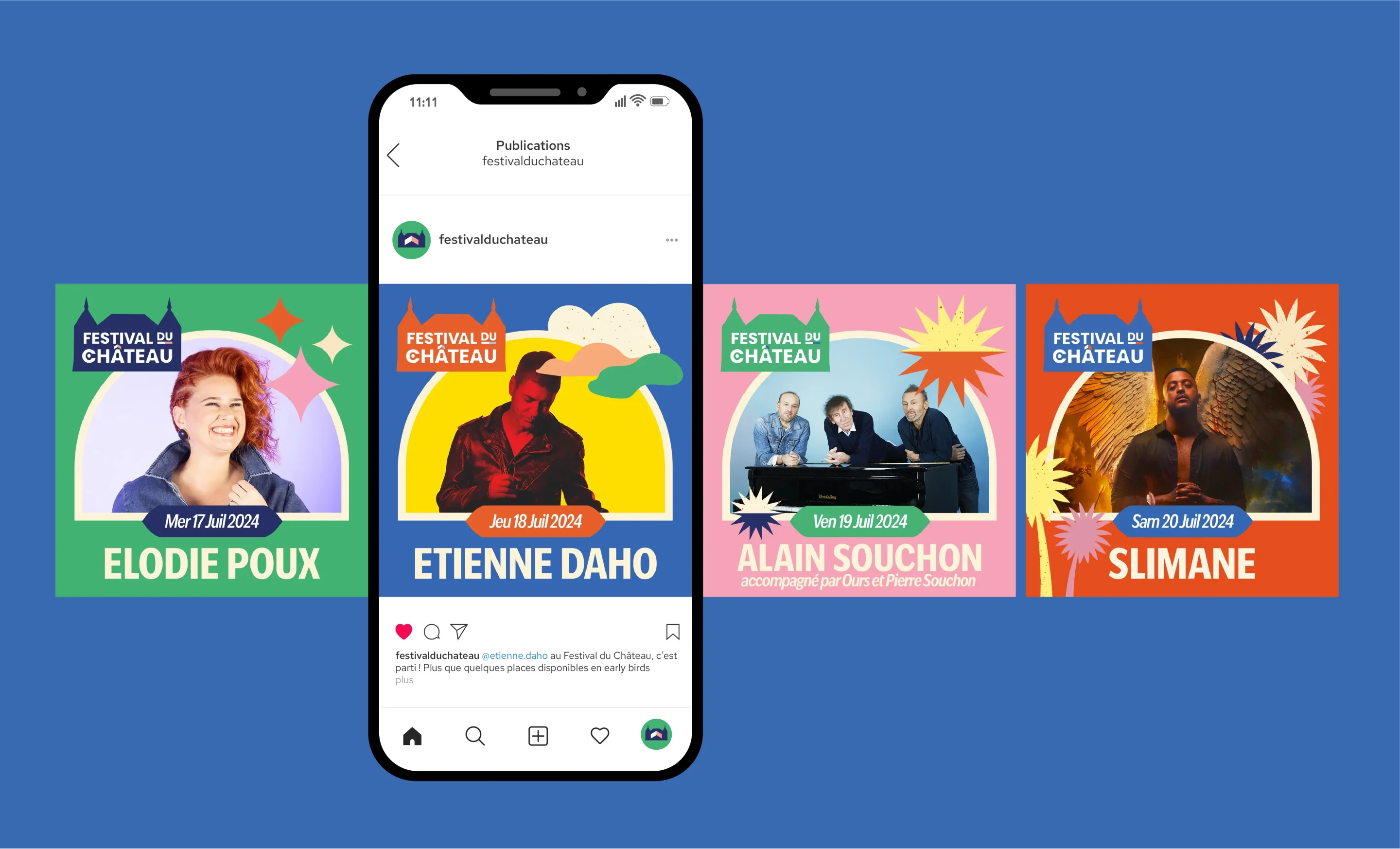 Illustrated poster for Omar Souleyman concert