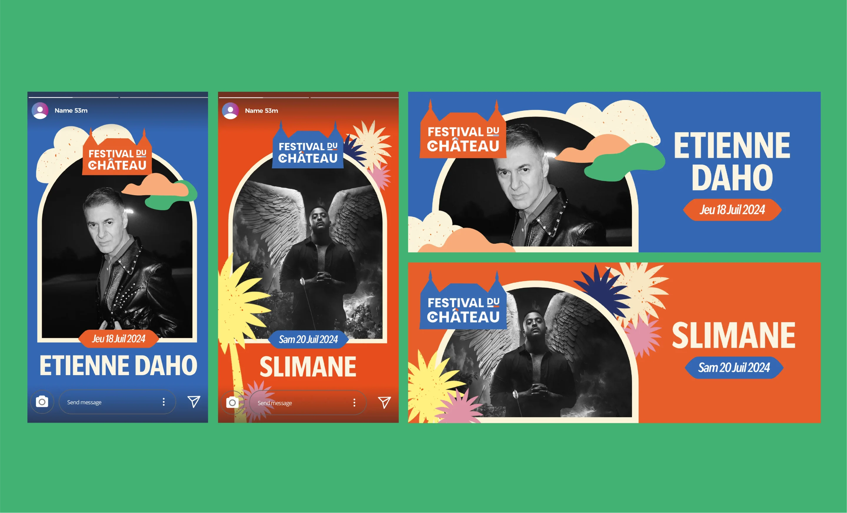 Illustrated poster for Omar Souleyman concert